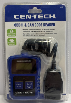 Cen-Tech OBD II & CAN Code Reader 64981 Brand New Sealed Free Shipping