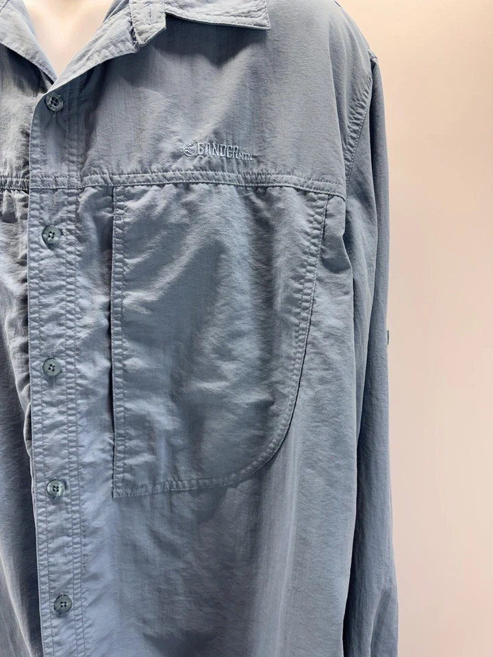 Camisa de pesca Gander Mountain Guide Series para hombre de nailon azul ventilada talla XL con malla Foto 2 de 4