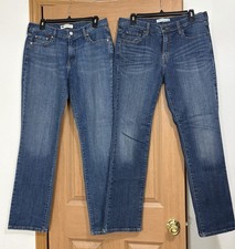 Lot Of 2 NWT Levi  s 505 Women  s Straight Leg Denim Mid Rise Stretch Jeans Sz 10