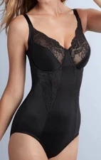 Maidenform Body Briefer 40DD Shapewear Firm Control Bodysuit Lingerie Black NWOT