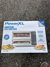 PowerXL SmartSynx 1700W Dual Door Toaster Oven and Air Fryer: Stainless Steel