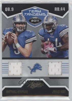 2011 Panini Absolute Memorabilia 46/50 Jahvid Best Matthew Stafford #16 0tw4