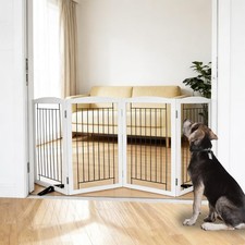Dog Fence Indoor,Dog Gate Indoor for Doorway pet gate -4-Panel Freestanding, ...