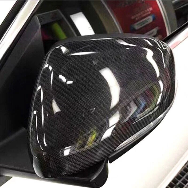 Cubierta de espejo retrovisor lateral de fibra de carbono real para Volvo V90 2017-2023 Foto 2 de 4
