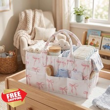 birowtec diaper caddy organizer pink