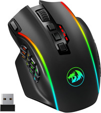 Redragon Wireless Gaming Mouse, MMO Gaming Mouse UP 16,000 DPI, 16 Macro Program