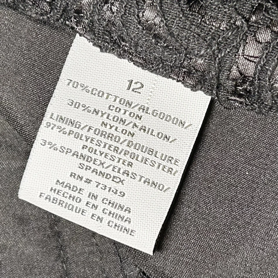 Pantalones Cortos Para Mujer One 5 One Negro Encaje Talla 12 Tiro Alto Forrados, Bolsillos Cremallera Botón Foto 4 de 4