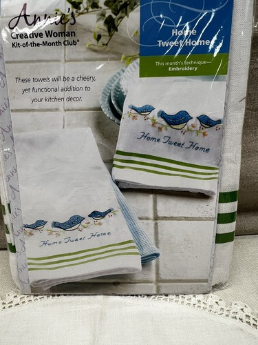 Annies Creative Woman Kit of the Month, Home Tweet Home towels, unopened kit - Picture 4 of 6