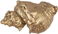 Clayre Eef TüRknauf Muschel Goldfarbig 4X3X3 Cm Retro Vintage Polyresin