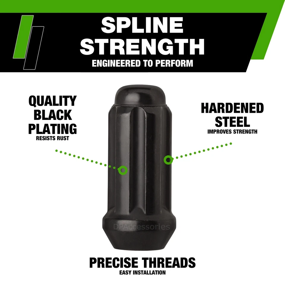 Black Lug Nuts for 2002-2006 Cadillac Escalade EXT with Aftermarket Wheels - Image 3 of 4