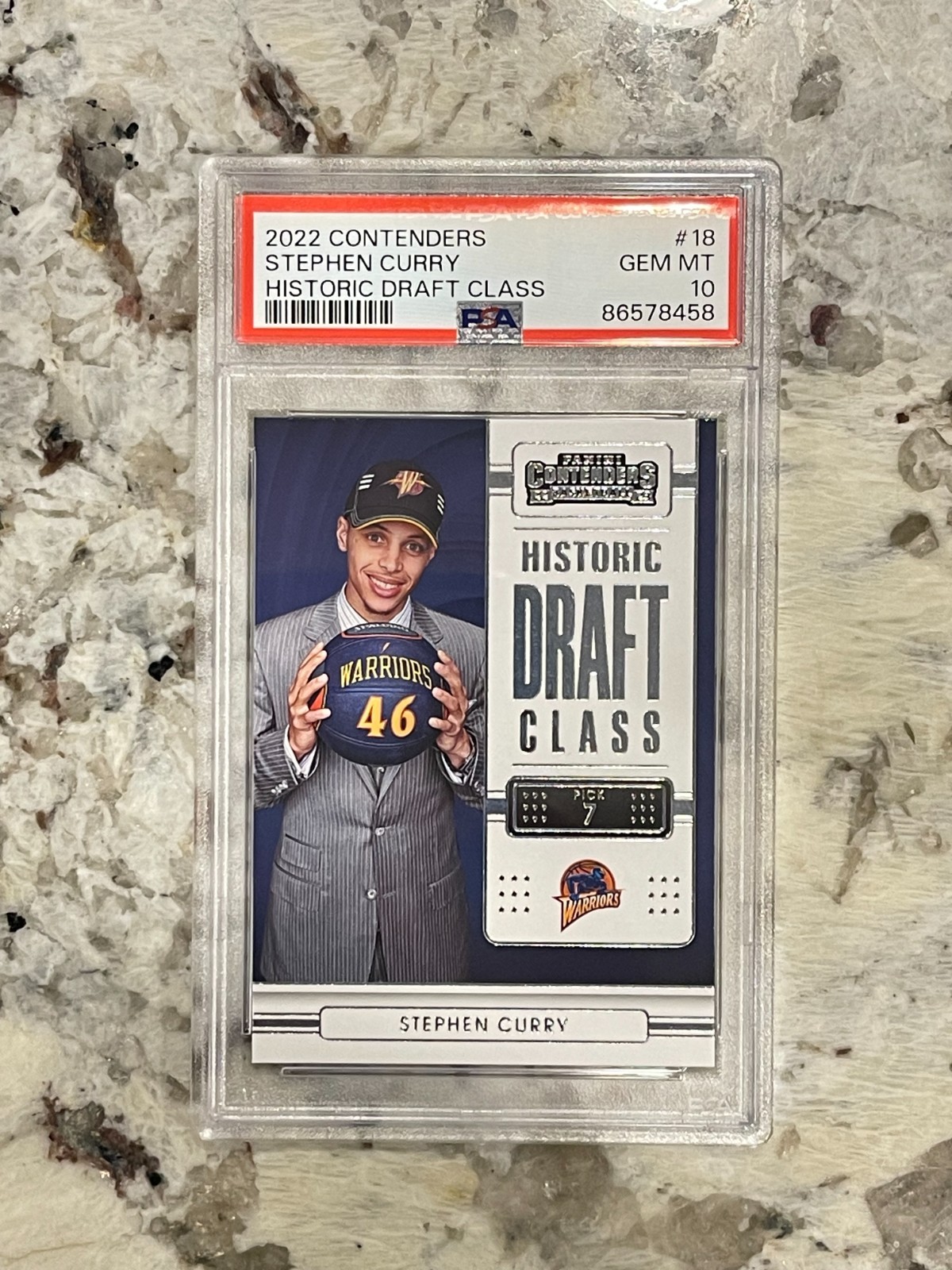 2022 Panini Contenders Stephen Curry Historic Draft Class PSA 10 *458