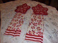 Temptations Pot Holder and Dish Towel in Red
