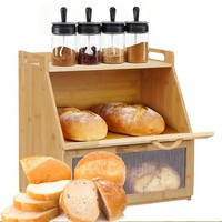 Bambus Brotkasten Brotbox Aufbewahrungsbox Brotkorb BrotbehäLter Brotdose Brot