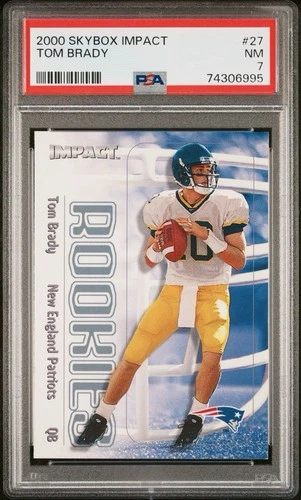 2000 SKYBOX IMPACT ROOKIE CARD TOM BRADY 27