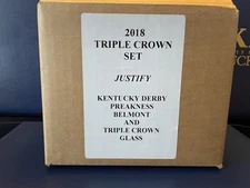 2018 Justify Triple Crown 4 Glass Set