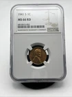 1941 S 1C Lincoln Wheat Cent NGC MS 66 RD