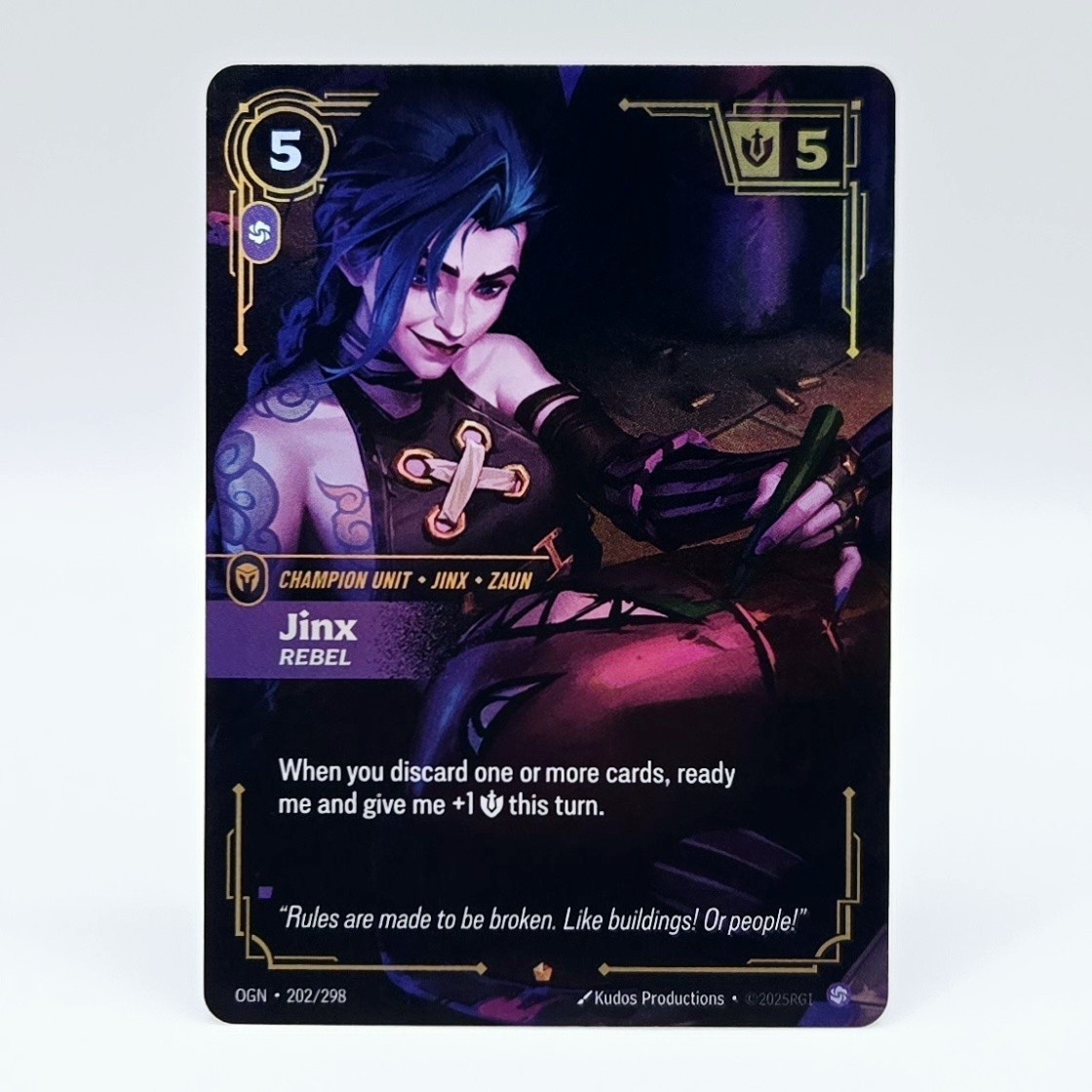 Riftbound Jinx Rebel Origins 202/298 Foil