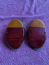 VW Classic Beetle 1961-1973 Hella Rear Tail Light Lens pair  #111945241