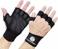 Weight Lifting Workout Gloves with Wrist Wraps for Men Women - Gym Fitness