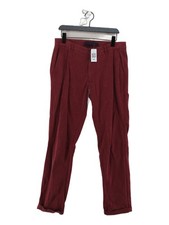 Spoke Herren Hose W 33 in Rot 100% Baumwolle Straight Chino