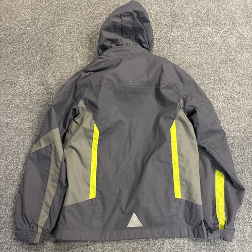 LL Bean Boys Size Medium (10-12) Hooded Windbreaker Jacket Gray Green Outdoor - Picture 9 of 12