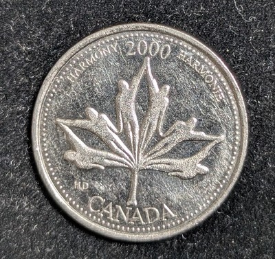 2000 Canada 25 Cents Circulated KM# 377 Harmony 