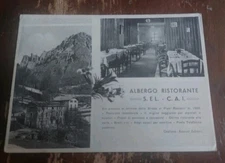 CARTOLINA D'EPOCA LECCO PROVINCIA ALBERGO RISTORANTE S. E L. CAI PIANI RESINELLI