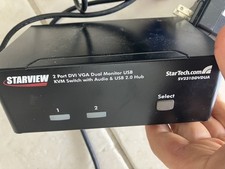 StarTech SV231DDVDUA 2 Port Dual Display Port USB KVM Switch with Cables