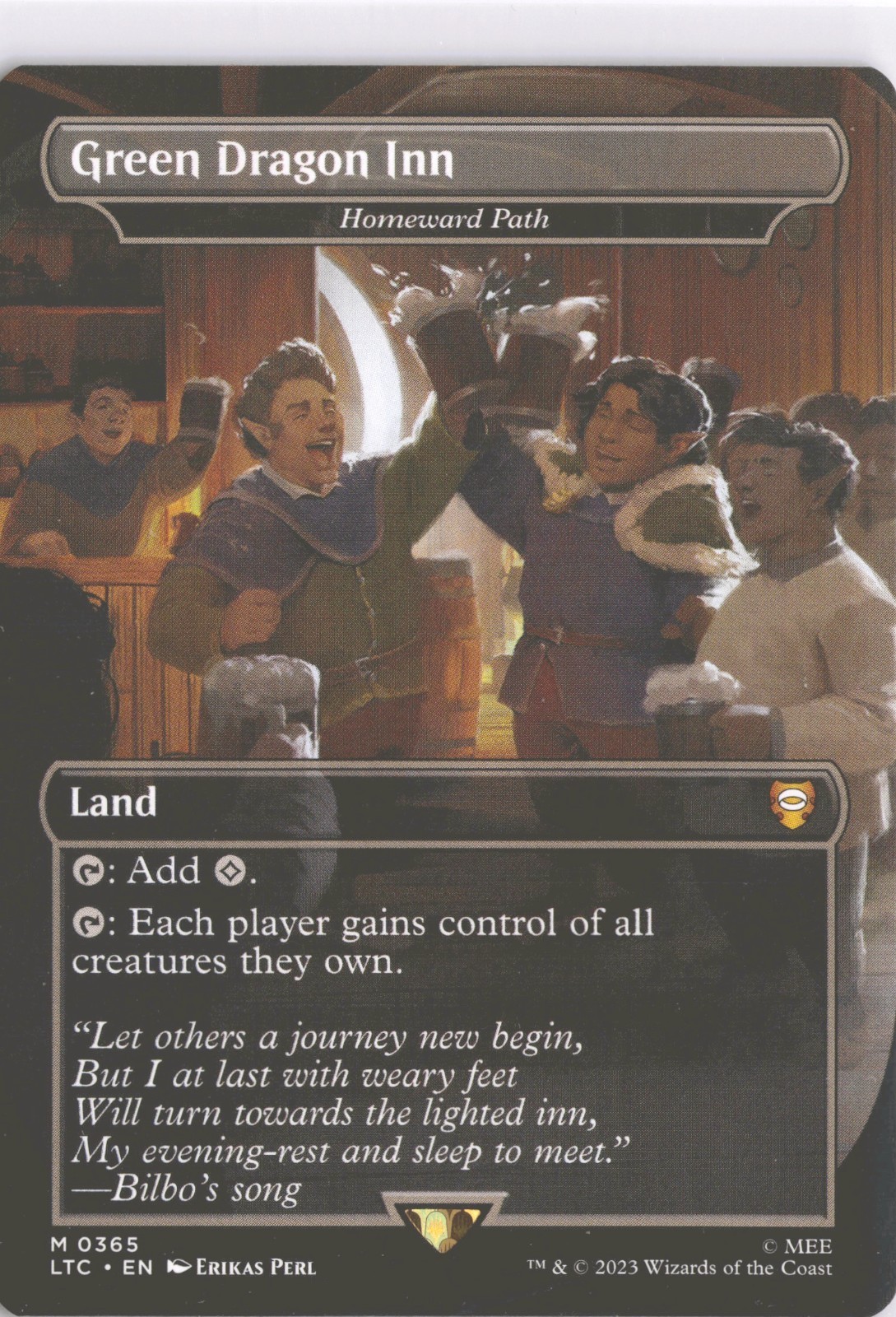 MTG Green Dragon Inn (0365) *Non-Foil* Borderless Box Topper Lord Of Rings MT/NM