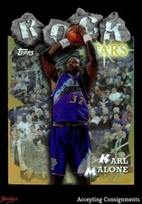 1997-98 Topps Rock Stars Refractors #RS16 Karl Malone JAZZ HOF