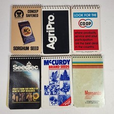 Vintage Agricultural Pocket Note Pad Lot (6) - Seedtec, Monsanto, AgriPro + More