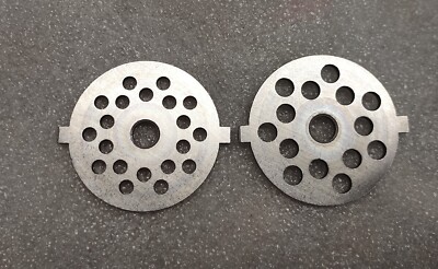 2 pc SET Meat Grinder plate for  FGA 1 & 2 KitchenAid Mixer Food Chopper 