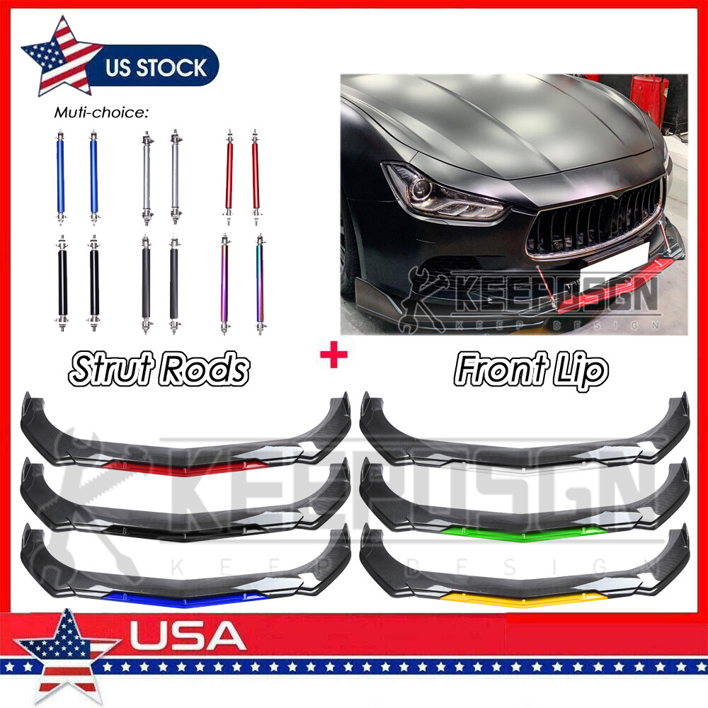 CARBON FIBER Front Bumper Lip Splitter Parts Body Kit for Maserati Ghibli S Q4
