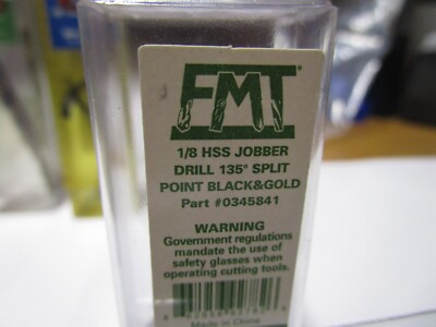 Trapano Jobber 1/8" HSS 135° Split Point Finitura Nero E Oro FMT - Foto 4