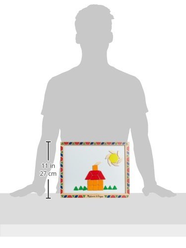 melissa & doug deluxe wooden magnetic pattern blocks set