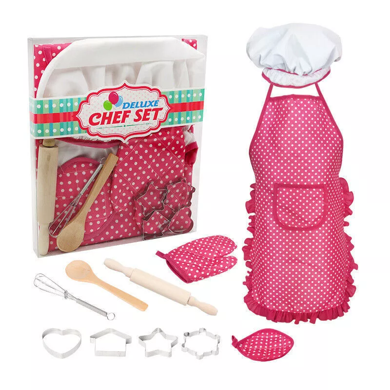 Kids Real Mini Cooking Set - English Version Pink