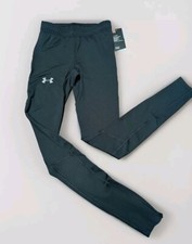 Under Armour Mens Size S Heat Gear Black Compression Leggings Athletic NWT Zip