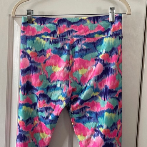 Justice Juniors Neon Multicolor Dance Yoga Pants Leggings Size 20 Excellent - Picture 11 of 11