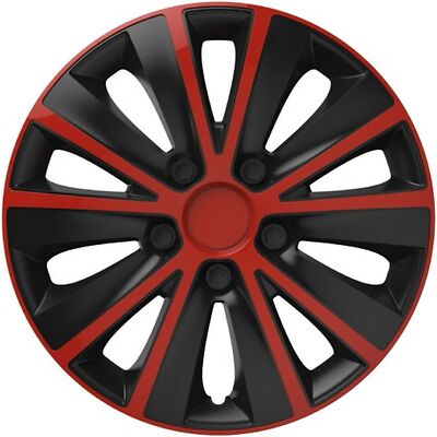 Radkappen Radzierblenden universal 4er PACK 16 Zoll Rapide red&black