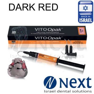 Vito OPAK LC opaquing material masking surface and tooth structure Dark Red