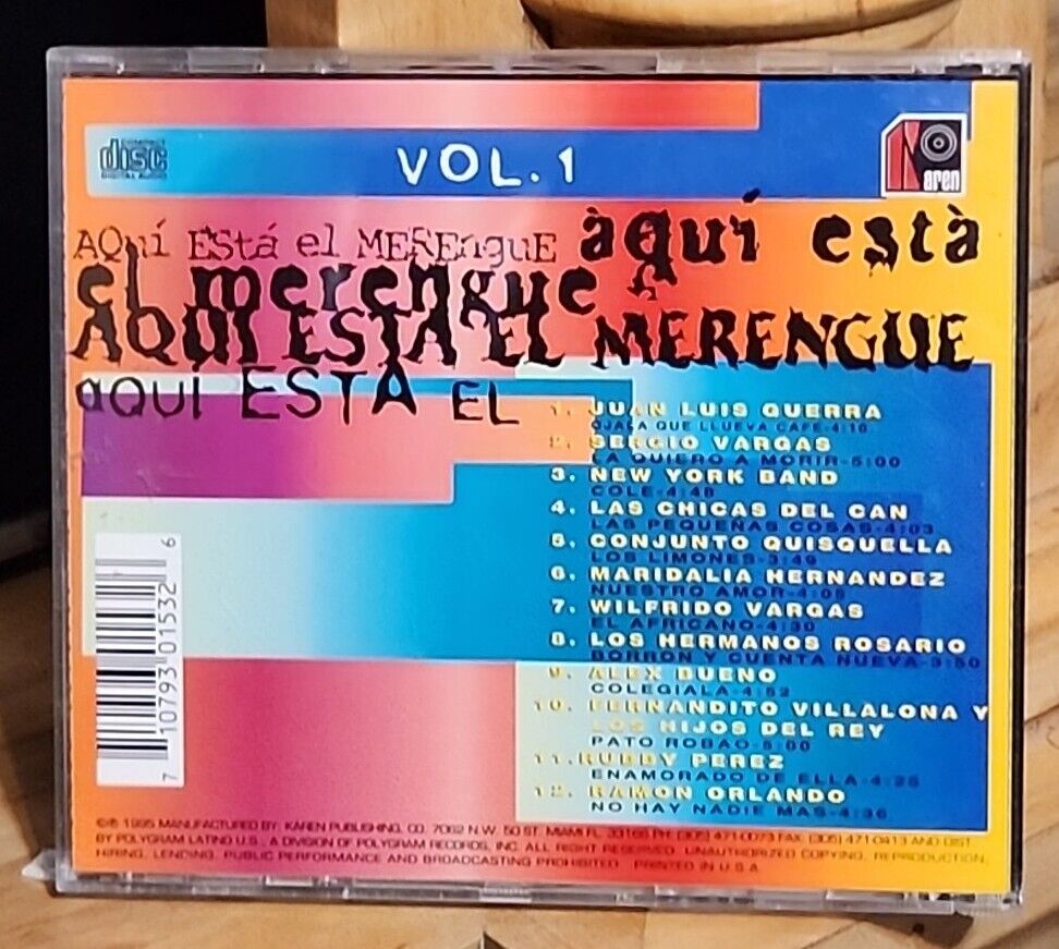 Aqui Esta el Merengue, Vol. 1 by Various Artists (CD, Dec Aqui Esta el Merengue, Vol. 1 by Various Artists (CD, Dec
