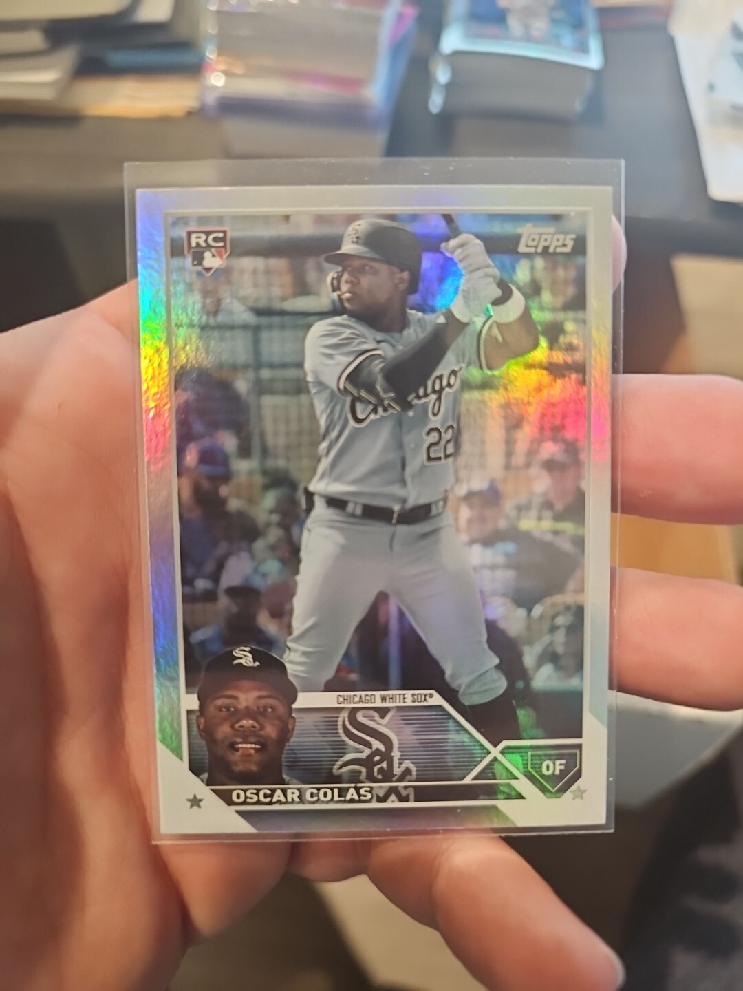 2023 Topps Series 2 - Rainbow Foil #545 Oscar Colas (RC)