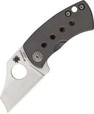 Spyderco McBee Framelock Titanium Handle Stonewashed Finish Folding Knife 236TIP