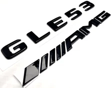 #2 BLACK GLE53 + AMG REPLACEMENT FOR MERCEDES REAR TRUNK NAMEPLATE EMBLEM BADGE