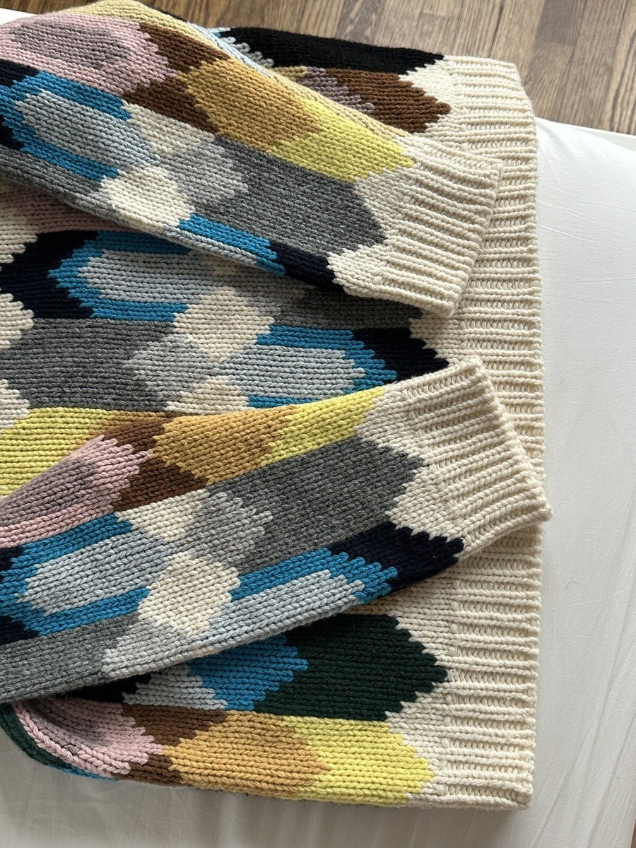 Prada Fall 2017 Iconic Runway Hand Knit Handmade Pattern Sweater