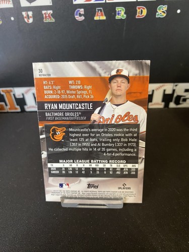 2021 Topps Stadium Club Chrome RYAN MOUNTCASTLE Refractor RC Orioles B3-T3 - Bild 2 von 2