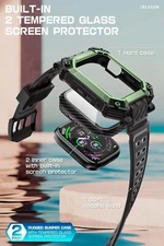 i-Blason Armorbox Strap Band Apple Watch10 46mm Case 2 Pack Tempered Glass Cover