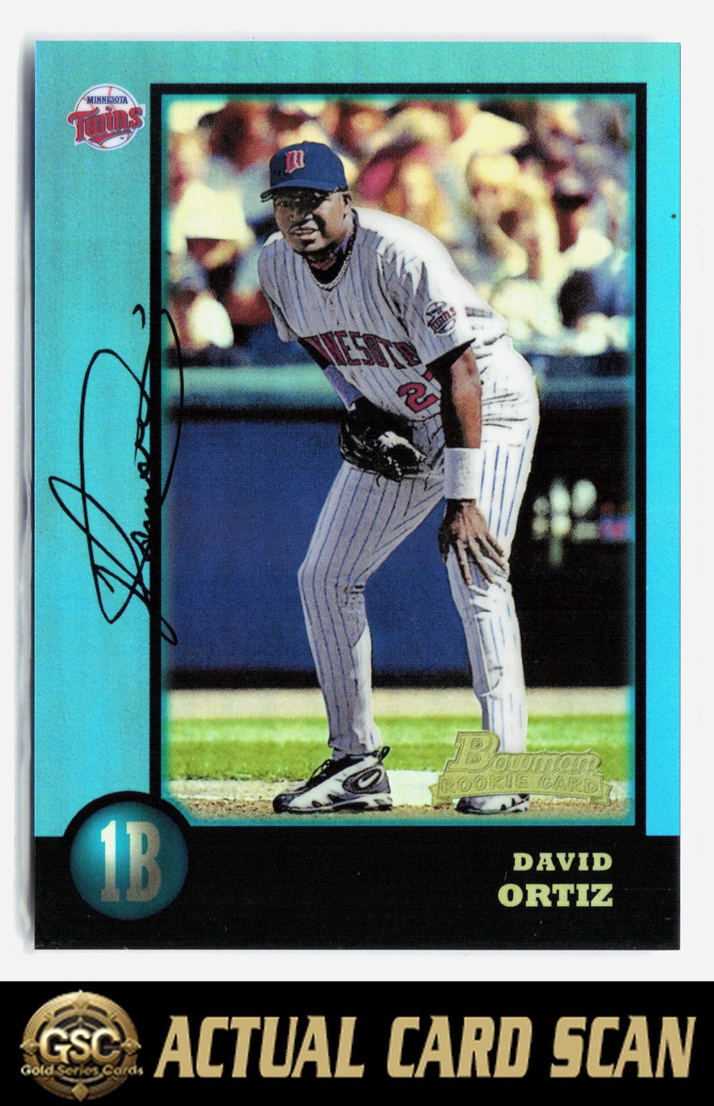 2013 Bowman Chrome David Ortiz #71 Blue Sapphire Refractor Rookie Reprints