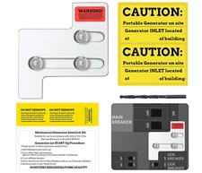 Generator Interlock Kit for General Electric GE 150 and 200 Amp Braker Panels