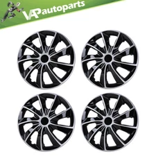 Set of 4 17" Wheel Covers Snap On Hub Caps For R17 Tire & Rim Hubcaps Black